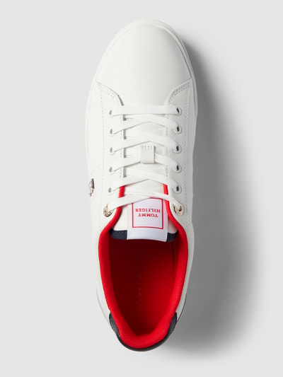 Tommy Hilfiger Sneakers van leer met labelapplicatie Wit - 3