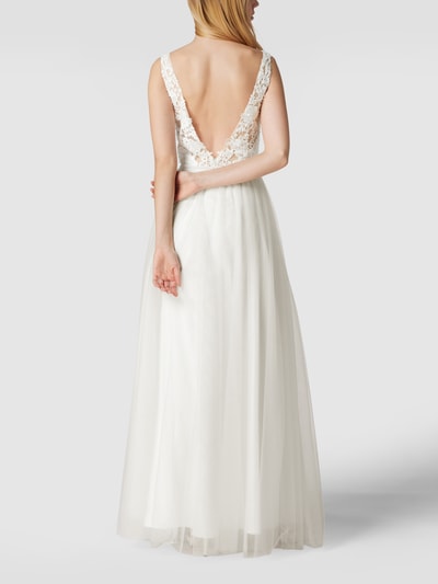 Mascara Brautkleid aus Spitze und Mesh Offwhite 5