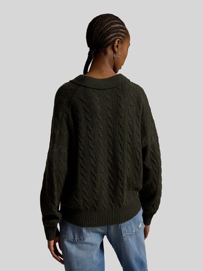 Polo Ralph Lauren Sweter o kroju loose fit z mieszanki wełny z domieszką kaszmiru Oliwkowy 5