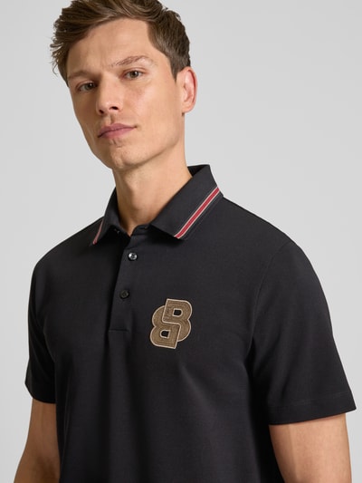 BOSS Regular Fit Poloshirt mit Logo-Badge Modell 'Parris' Black 3