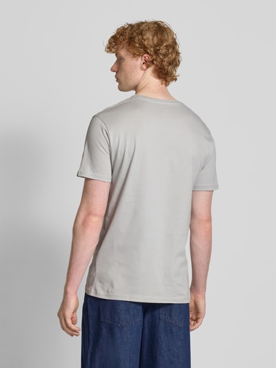 Alpha Industries T-shirt z nadrukiem z logo i okrągłym dekoltem Jasnoszary 5