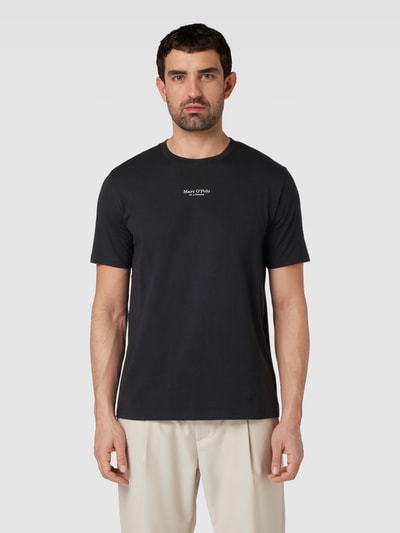 Marc O'Polo T-shirt z czystej bawełny Czarny 4