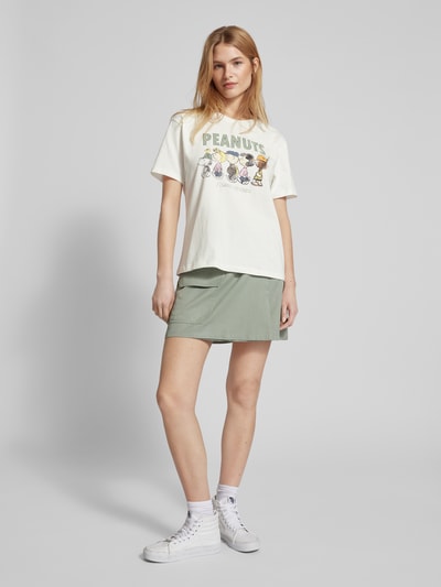 Jake*s Casual T-Shirt mit Peanuts®-Print Offwhite 1