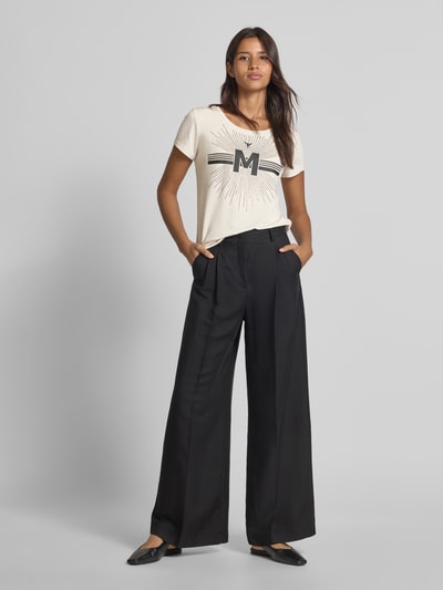 monari T-Shirt mit Strasssteinbesatz Sand 1