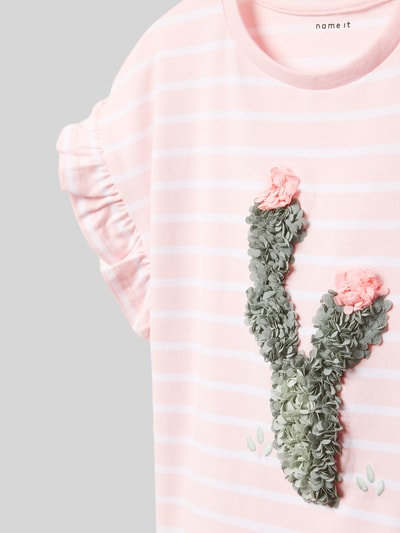 Name It T-Shirt mit Rundhalsausschnitt Modell 'JADEY' Rosa 2