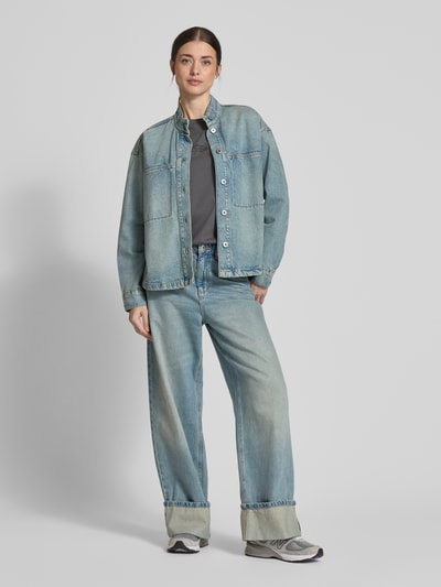 Jake*s Casual T-Shirt mit Motiv-Print Dunkelgrau 1