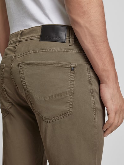 Pierre Cardin Stoffhose mit 5-Pocket-Design Modell 'Lyon' Oliv 3