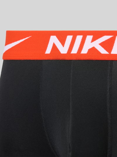 Nike Obcisłe bokserki z elastycznym pasem z logo Czarny 2