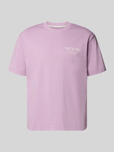 Marc O'Polo t-shirt o kroju relaxed fit z czystej bawełny Jasnofioletowy 2