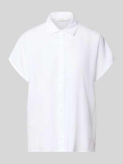 Produktfoto, Regular Fit Bluse aus Viskose von Christian Berg Woman in Weiß mit Hemdblusenkragen und Knopfleiste, glatte Textur