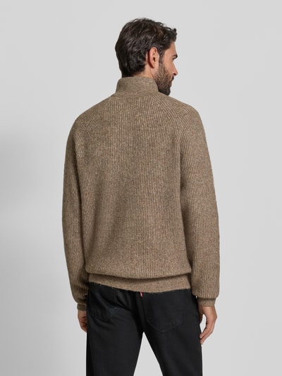 MCNEAL Gebreid jack met ritssluiting Middenbruin gemêleerd - 5