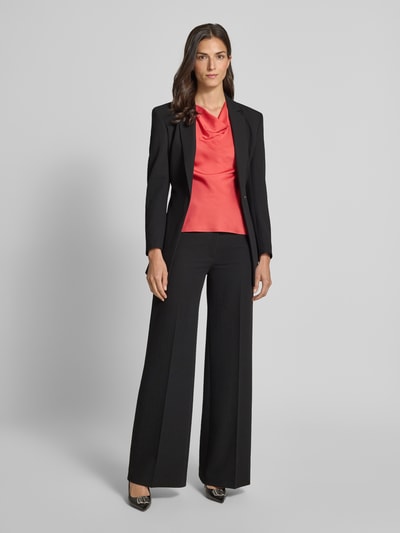 BOSS Regular Fit Seidenblusentop mit Wasserfall-Ausschnitt Pink 1