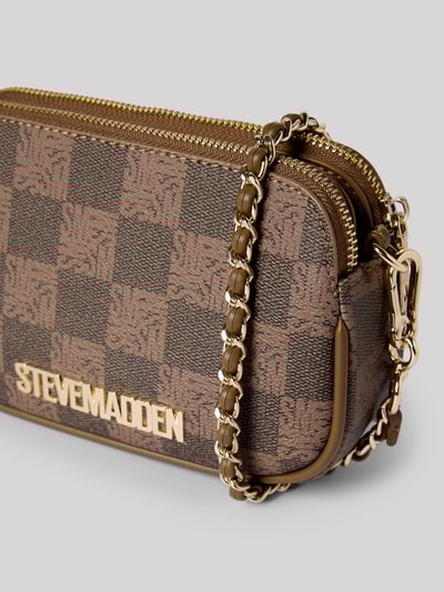 Steve Madden Crossbodytas met logo-applicatie, model 'Juni' Middenbruin - 3