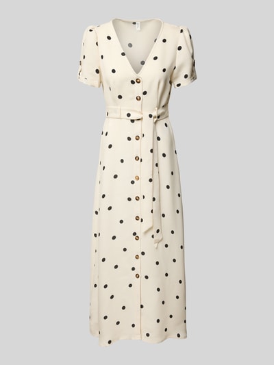 VERO MODA Getailleerde vrijetijdsjurk met all-over motief model 'JOAN' Beige gemêleerd - 2