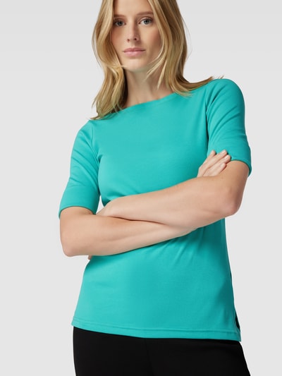 Lauren Ralph Lauren T-shirt met boothals Turkoois - 3