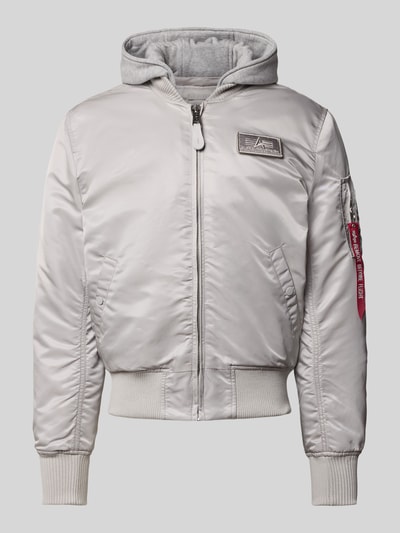 Alpha Industries Bomberjack met labelpatch Lichtgrijs - 2