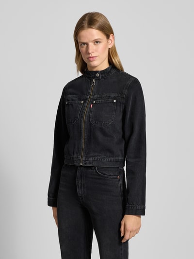 Levi's® Kort jeansjack met borstzakken, model 'MOTO TRUCKER' Donkerblauw - 4