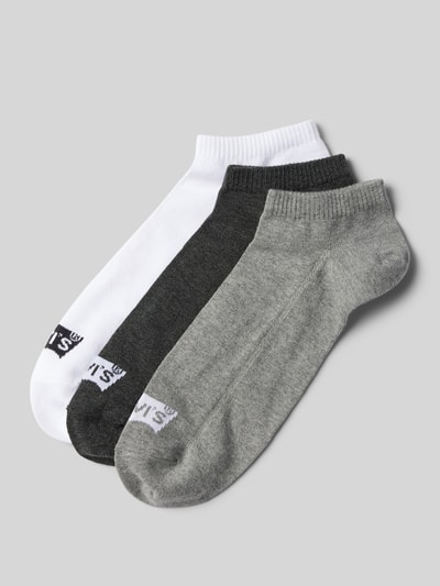 Levi's® Socken mit Label-Detail Modell 'LOW CUT BATWING LOGO' im 3er-Pack Mittelgrau 1