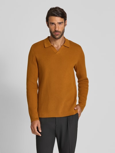 Lindbergh Relaxed Fit Pullover mit Strukturmuster Camel 4
