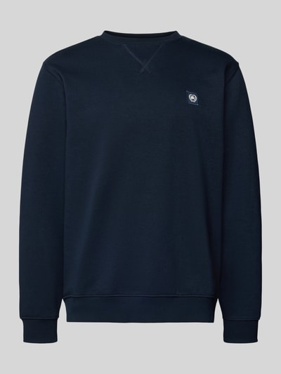 Lerros Sweatshirt mit Rundhalsausschnitt und Label-Patch Marine 2