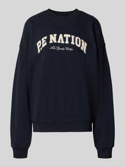 P.E Nation Relaxed Fit Sweatshirt mit Rundhalsausschnitt Dunkelblau 2