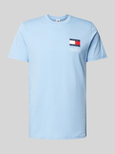 Tommy Jeans T-shirt met labelprint Lichtblauw - 2