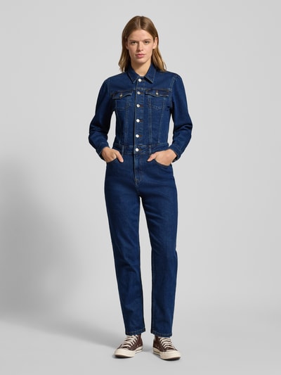 Pepe Jeans Taillierter Jumpsuit aus Baumwoll-Mix Model 'VALA' Blau 4