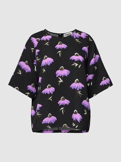 Essentiel Antwerp Blusenshirt mit Allover-Muster Black 2