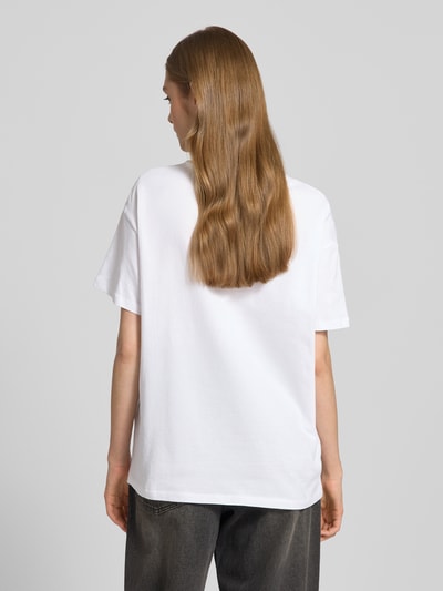 Pieces T-shirt o kroju comfort fit z czystej bawełny model ‘THEA’ Biały 5