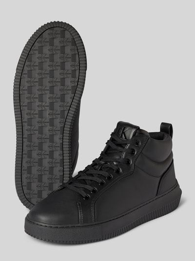 Calvin Klein Jeans Sneaker aus Leder mit Label-Print Modell 'CHUNKY' Black 4