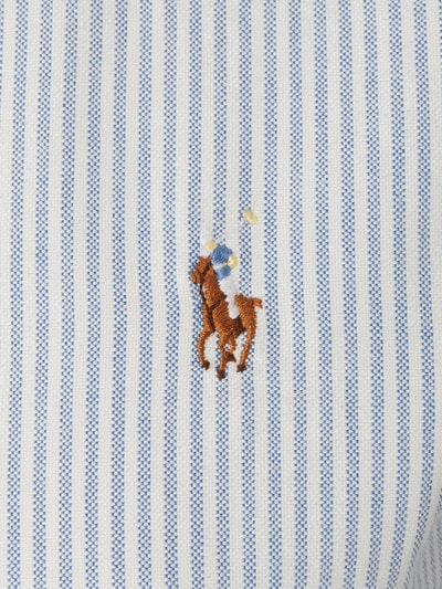 Polo Ralph Lauren Bluzka koszulowa z tkaniny Oxford model ‘Kendel’ Jasnoniebieski melanż 2