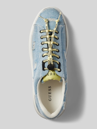 Guess Sneakersy z przetarciami model ‘ELBA’ Jeansowy niebieski 4