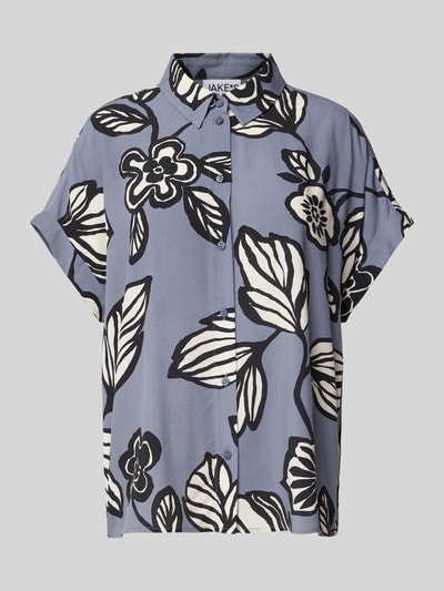 JAKE*S STUDIO WOMAN Relaxed Fit Bluse mit Kappärmeln Jeansblau 2