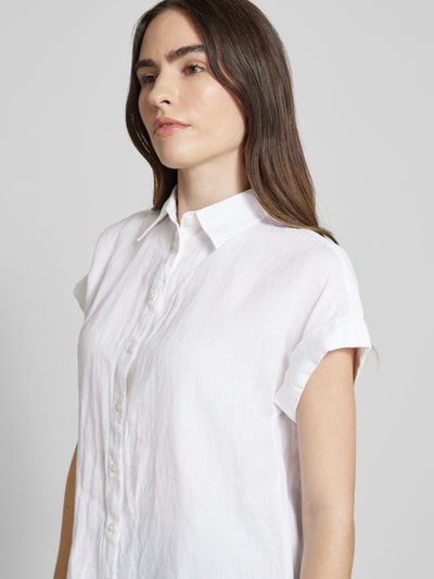 Lauren Ralph Lauren Regular fit linnen blouse met kapmouwen, model 'BROONO' Wit - 3