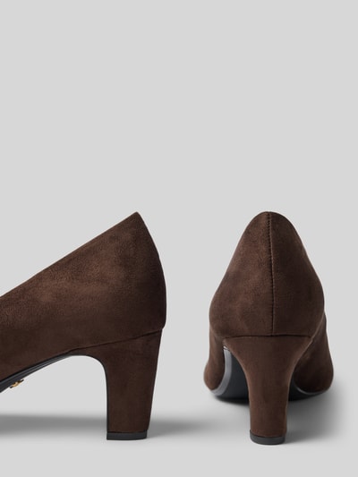 Produktfoto, braune czółenka mit leicht strukturierter podeszwa von Tamaris, Textur aus Velours, Damen Pumps von Tamaris