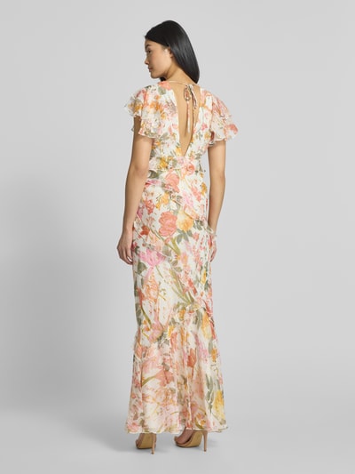 Lipsy Abendkleid mit Volants Ecru 5