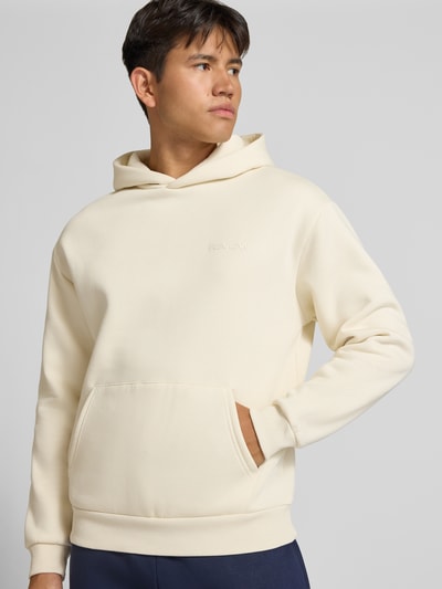 REVIEW Regular Fit Hoodie aus Baumwoll-Mix mit Label-Detail Ecru 3