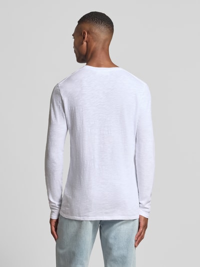 American Vintage Shirt met lange mouwen en ronde hals, model 'BYSAPICK' Wit - 5