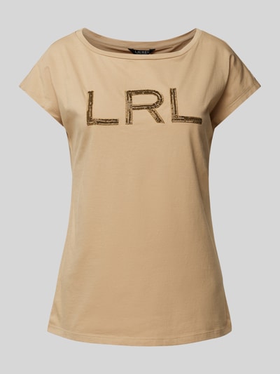 Lauren Ralph Lauren T-Shirt mit Label-Print Modell 'GRIETA' Camel 2