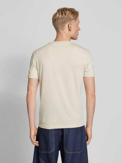 Tommy Jeans Slim fit T-shirt met logostitching Beige gemêleerd - 5