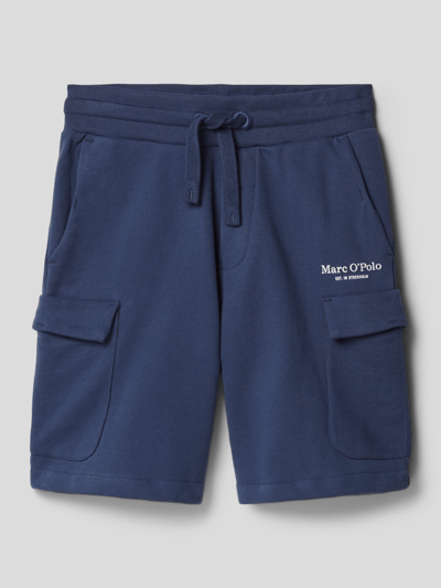 Marc O'Polo Sweatshorts mit Cargotaschen Blau 1