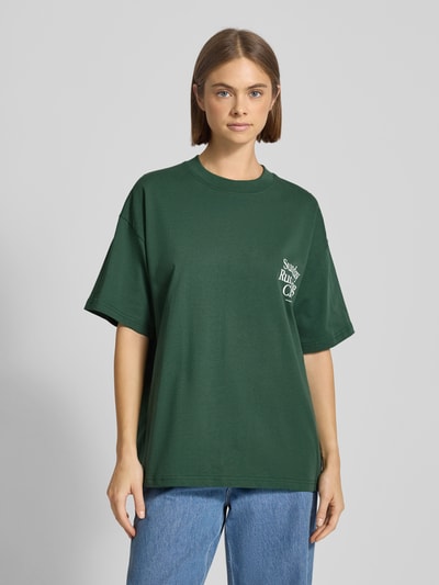 ANOTHER COTTON LAB Oversized T-Shirt mit Rundhalsausschnitt Dunkelgruen 4