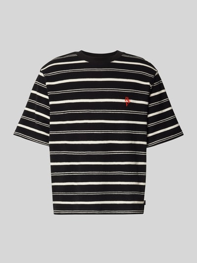 REVIEW T-shirt met labelstitching Zwart - 2