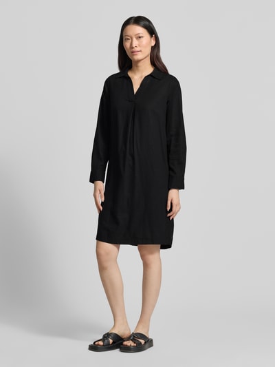 s.Oliver RED LABEL Figurumspielendes Freizeitkleid aus Leinen-Viskose-Mix  Black 1