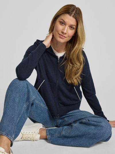Marc Cain Strickjacke aus Woll-Mix mit Kaschmir-Anteil Marine 3
