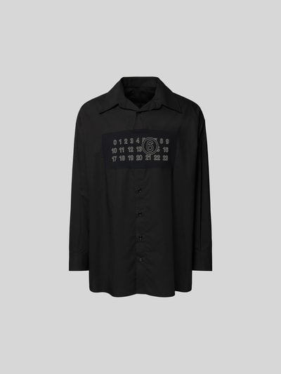 MM6 Maison Margiela Regular Fit Freizeithemd mit Logo-Detail Black 2