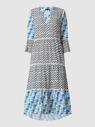 SMASHED LEMON Midi-jurk met sierboorden van kant  Wit - 2