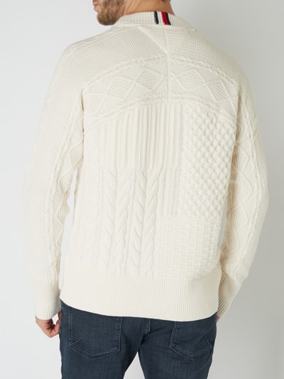 Tommy Hilfiger Pullover mit Zopfmuster Weiss 5