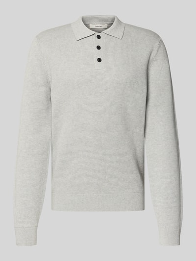 SELECTED HOMME Regular fit gebreide pullover van puur katoen, model 'DANE' Lichtgrijs - 2