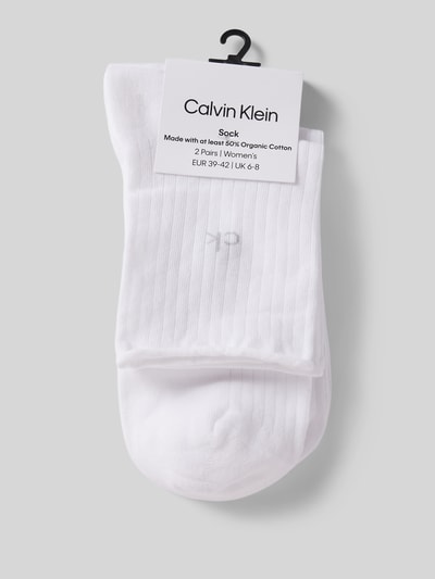 CK Calvin Klein Sokken met labeldetail in een set van 2 paar Wit - 3